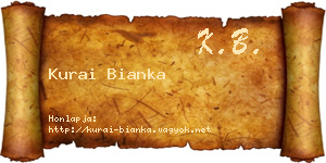 Kurai Bianka névjegykártya